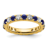14K Lab Grown Diamond VS/SI GH & Cr Blue Sapp Eternity Band